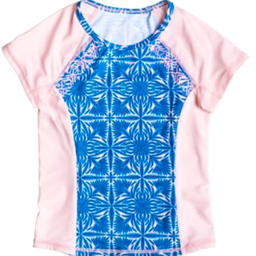 Rose Quartz Havana Tile Girls Roxy Swim Top